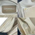 Chanel Pouch New Travel Line 7 th Beige Jacquard Nylon Round Small — view 6