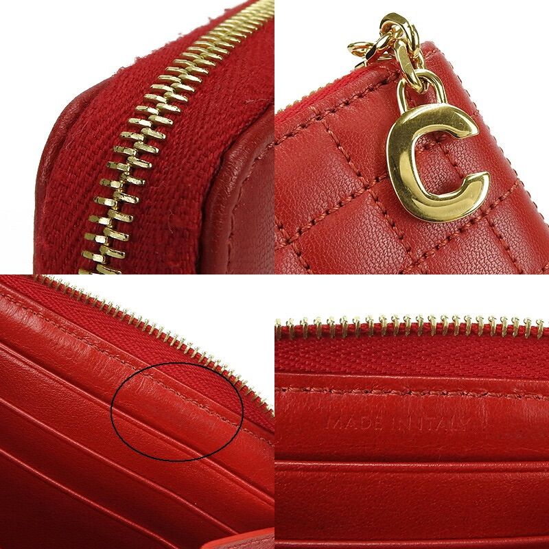 Celine Compact Zipped Wallet 10 B663 bfl.27 ed CC Charm Calfskin Red — view 5
