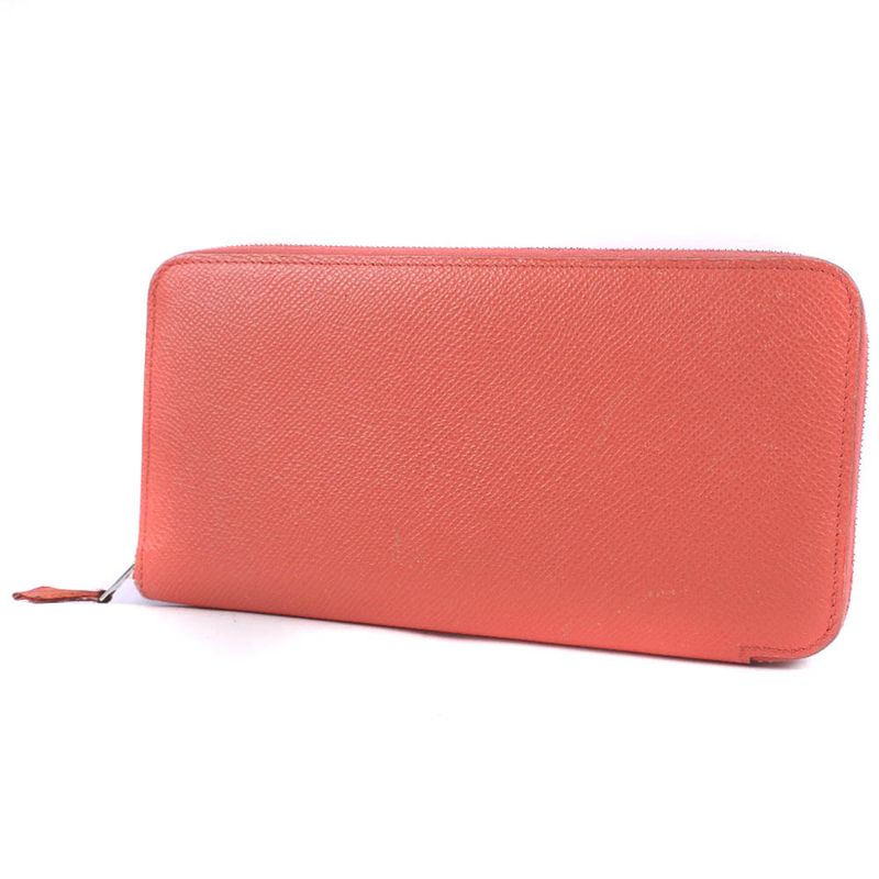 Hermes Azap Silk Inn Long Vaux Epson Rose Jaipur Pink T Wallet — view 2