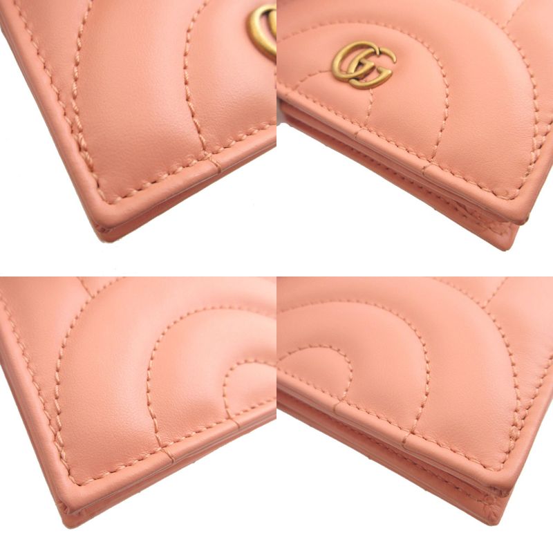 Gucci GG Marmont Leather Pink Bifold Wallet 0544 — view 8