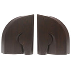Hermes Bookends Set Wood Taurillon H Brown Rouge Book Stand 0110 — view 3