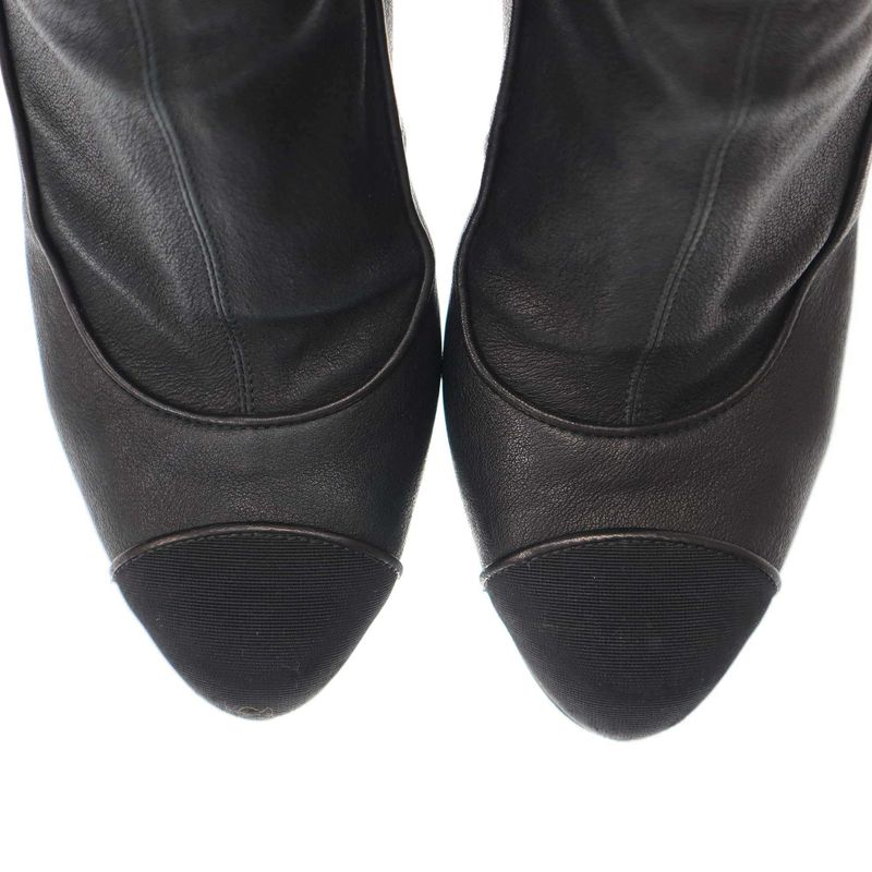 Chanel Leather Boots Black 37 — view 7