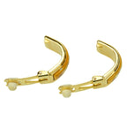 Hermes Earrings Emile Metal Yellow Gold Cloisonne Flower Plated — view 4