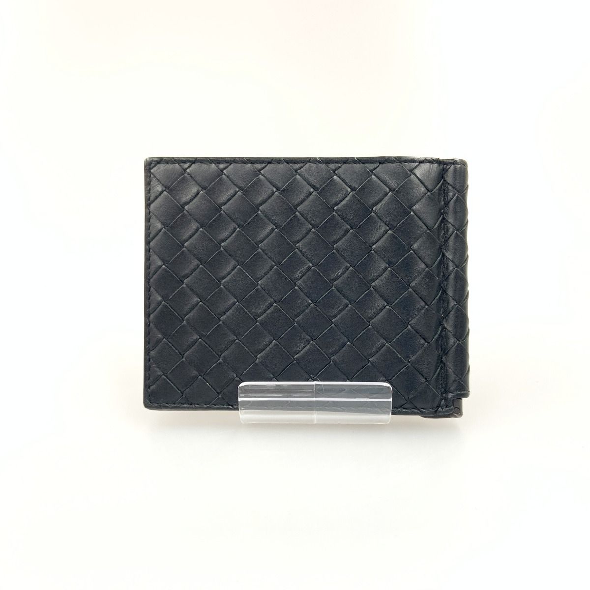 Bottega Veneta Intrecciato Bifold Wallet with Money Clip Black — view 2