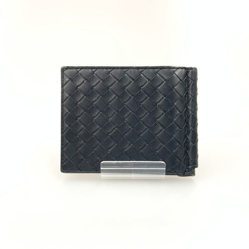 Bottega Veneta Intrecciato Bifold Wallet with Money Clip Black — view 2