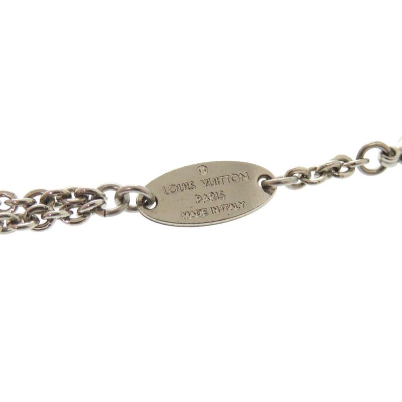 Louis Vuitton Single Bracelet Serieurs Strass Metal Rhinestone Silver — view 7