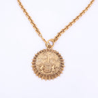 Chanel Coco Mark Round Necklace Chain Long GP Gold — view 3