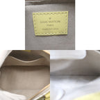 Louis Vuitton Alma BB Canvas Leather Light Gray Yellow Handbag — view 8