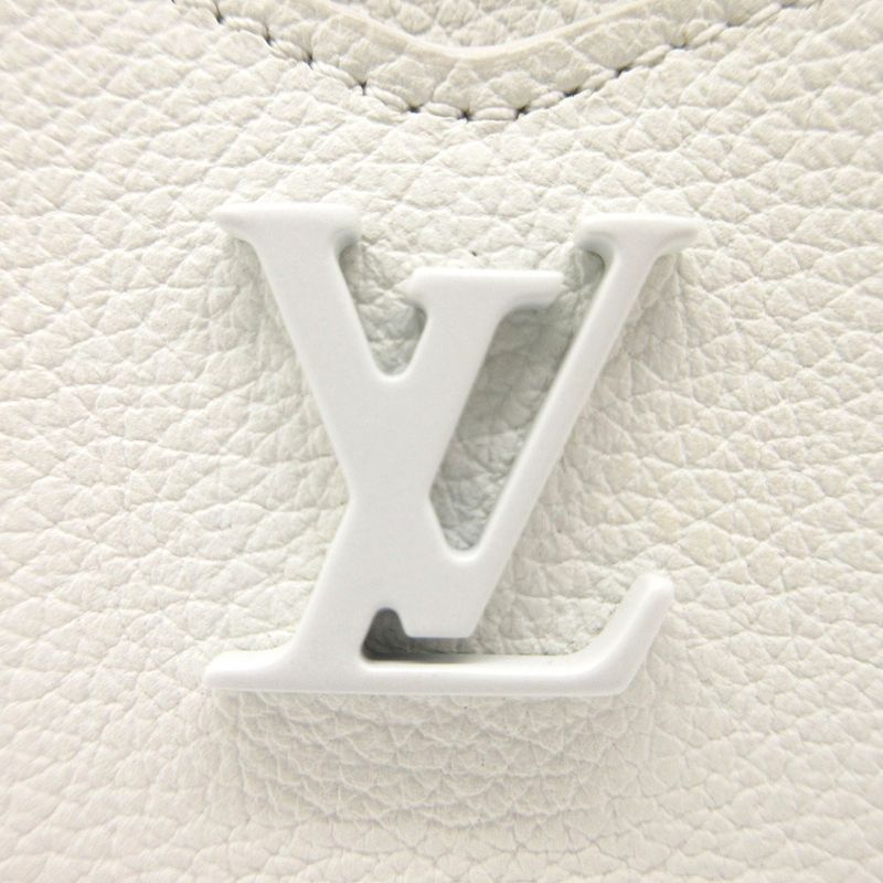 Louis Vuitton Card Holder Lock Me Case Calf Leather White 0371 — view 9