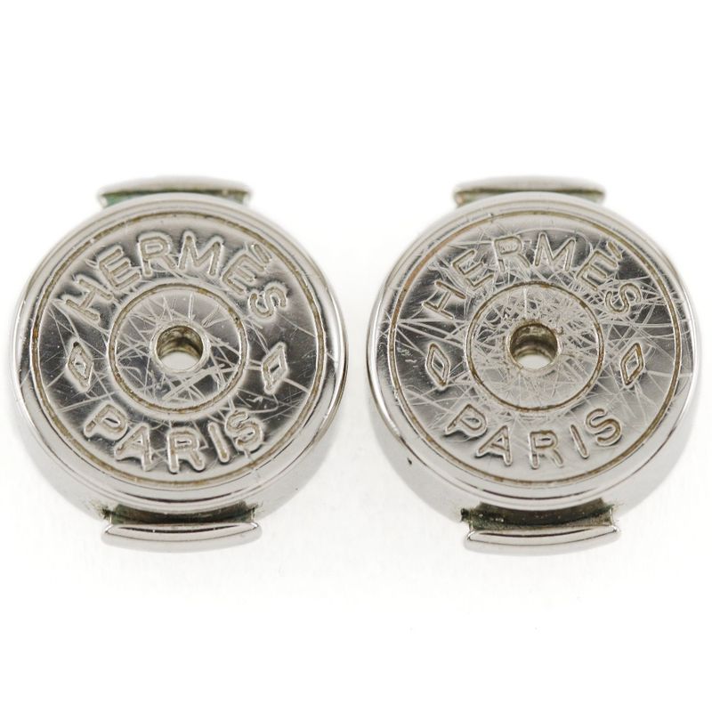 Hermes D'alva Bicolor Buffalo Horn Brown Gold 14.0 g Earrings — view 8