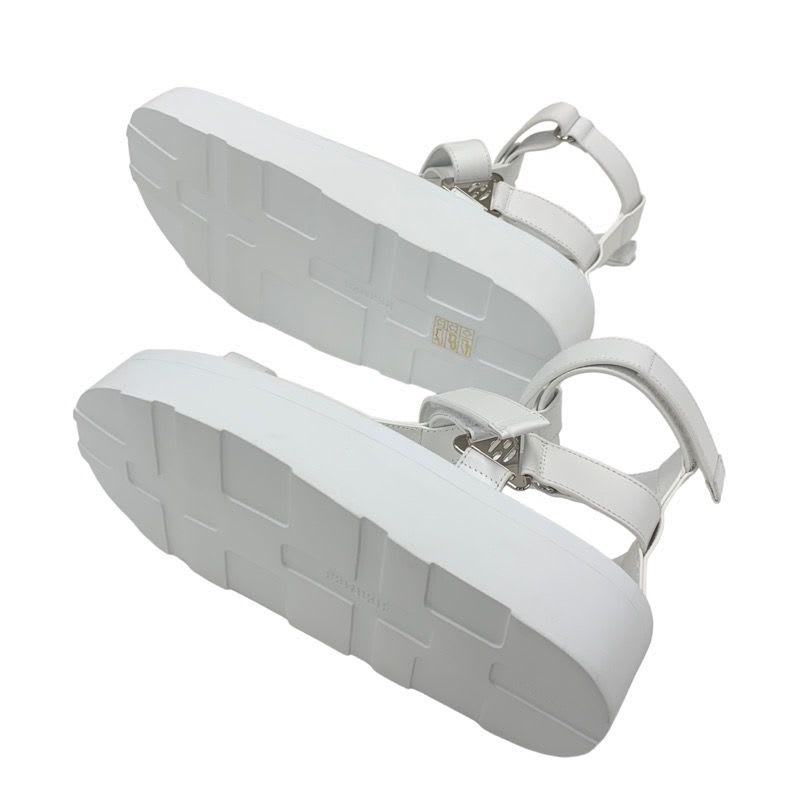 Hermes Enid Sandals Shoes Leather White — view 6