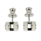 Hermes Earrings Pop Ash Pair Jonus Flepere White Silver Hardware — view 5