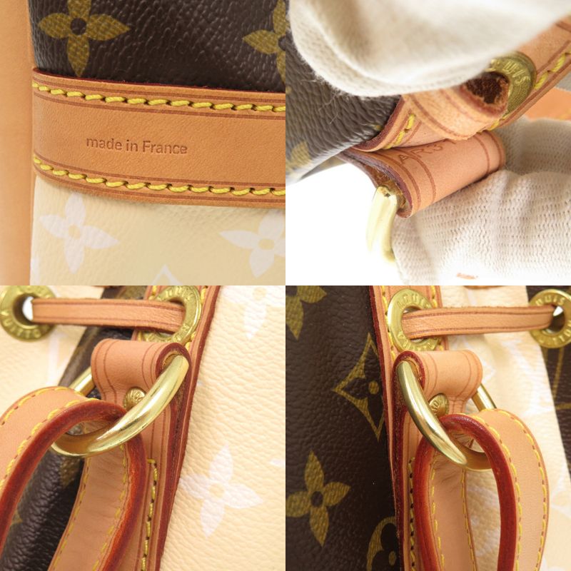 Louis Vuitton Petit Noe Monogram Rayures Beige Brown Shoulder Bag — view 7