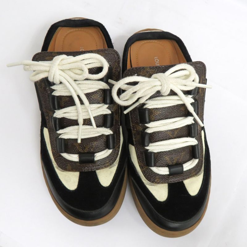 Louis Vuitton Ruth Line Sneakers 1 Abvq8 Monogram 37.5 Noir Black — view 2