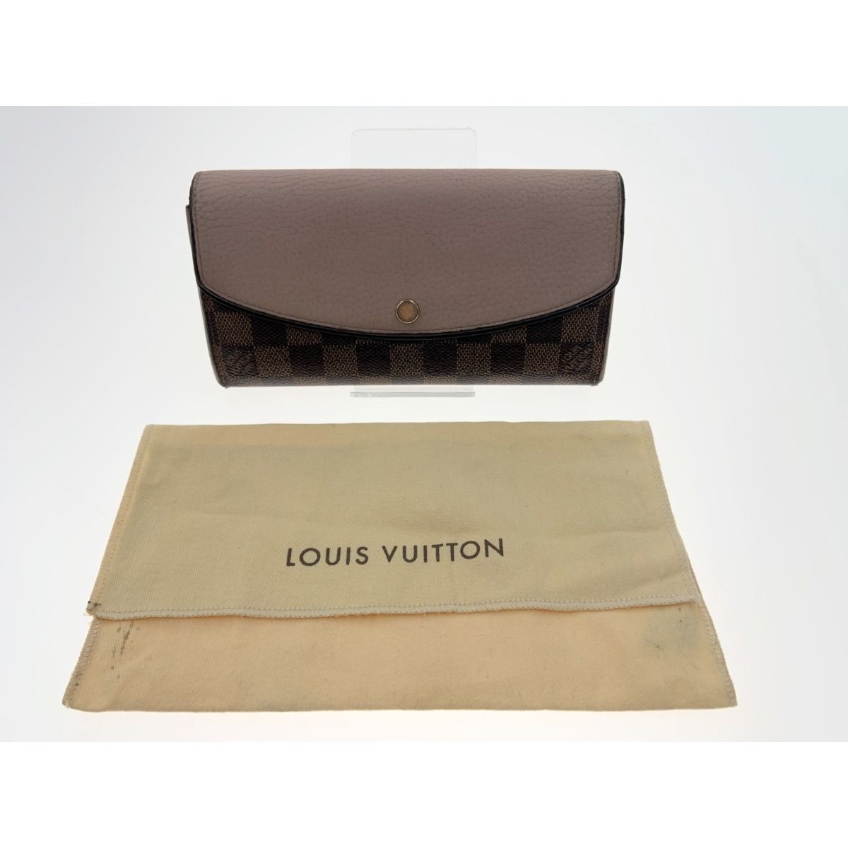 Louis Vuitton Damier Portefeuille Normandy Bifold Long Wallet Brown — view 8
