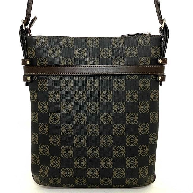 Loewe Shoulder Bag Gray Brown Anagram with Pouch — view 3