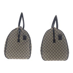 Gucci Brown Silver Hardware GG Supreme Canvas Leather Boston Bag — view 8