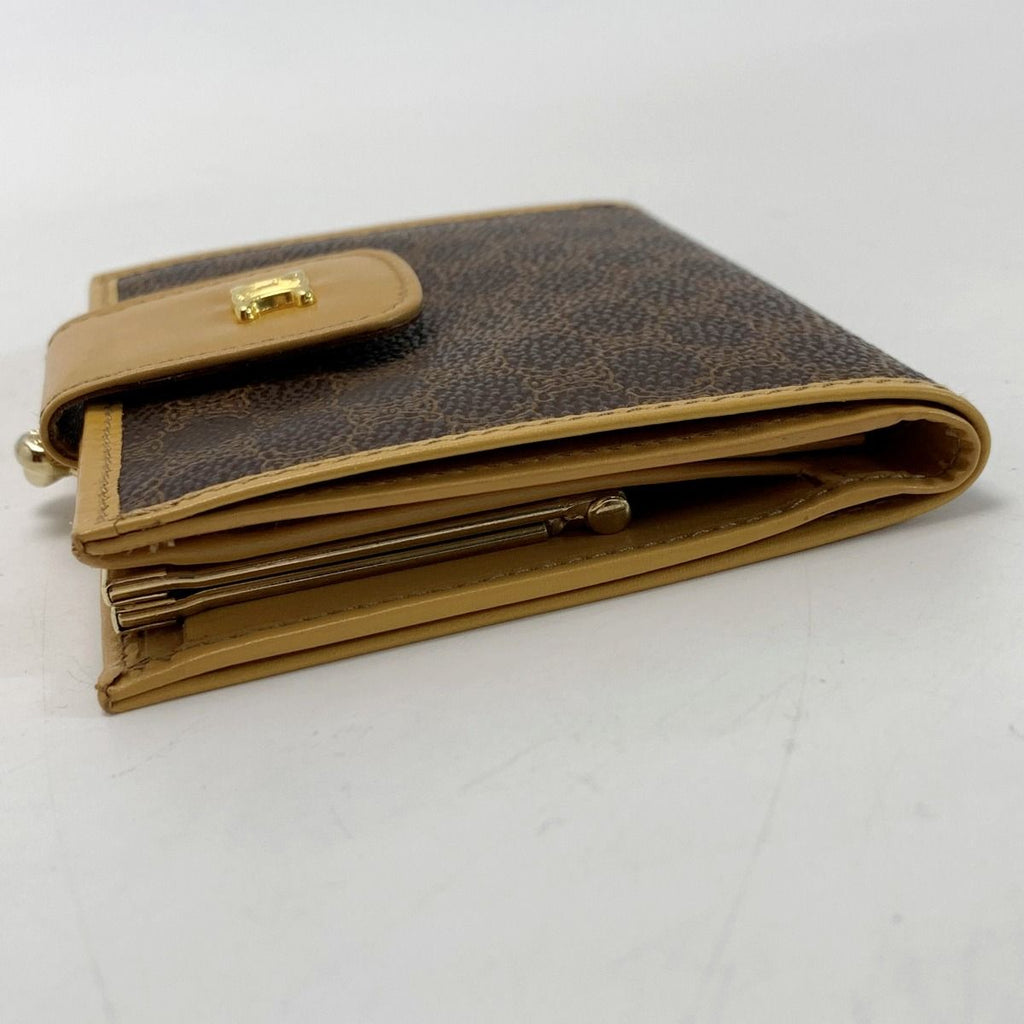 Celine Macadam Pattern Vintage M13 Brown Bifold Wallet — view 3