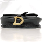 Christian Dior Chain Mini Pouch Black Saddle — view 4