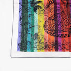 Hermes Carre 90 Scarf Jungle Love Rainbow 100% Silk Multicolor Bead — view 4