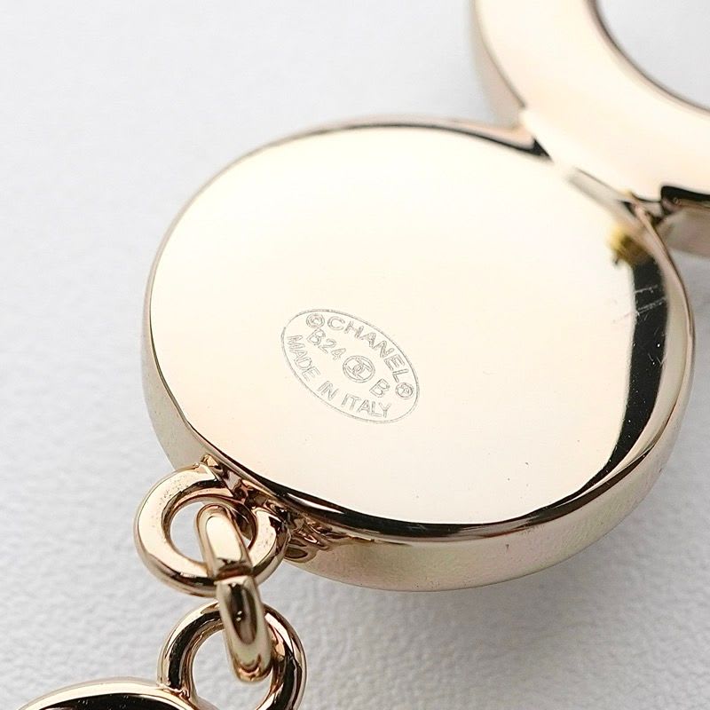 Chanel Earrings Gold Black Coco Mark Logo Pearl — view 7