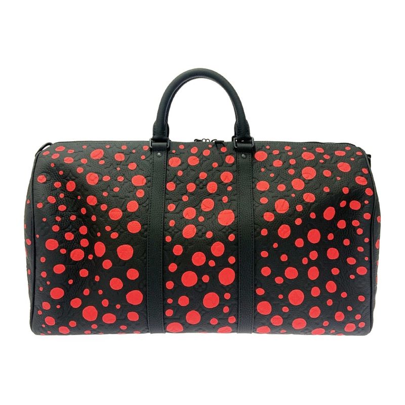 Louis Vuitton Monogram Keepall Bandouliere 50 Yayoi Kusama Black — view 5