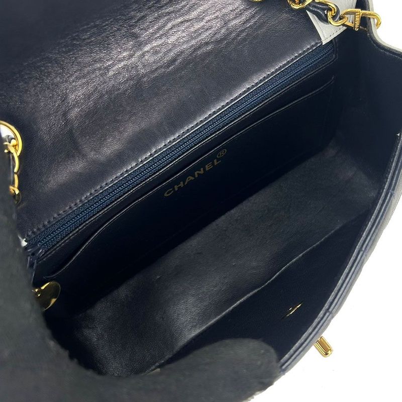 Chanel Chain Shoulder Bag Crossbody Mademoiselle 2 nd Lambskinleather Leather — view 2