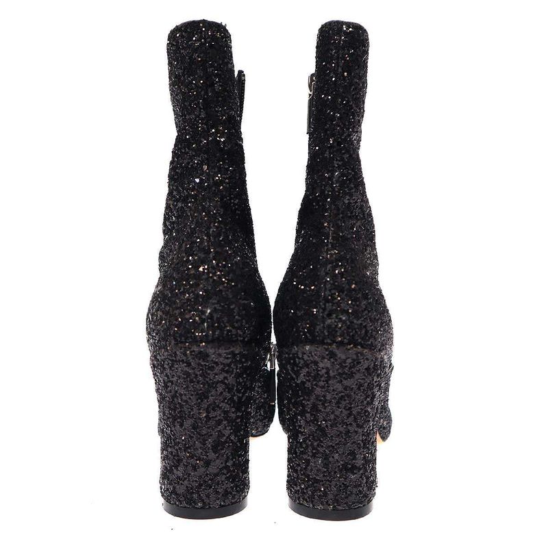 Christian Dior D-Circus Glitter Heel Boots Black 36 — view 3