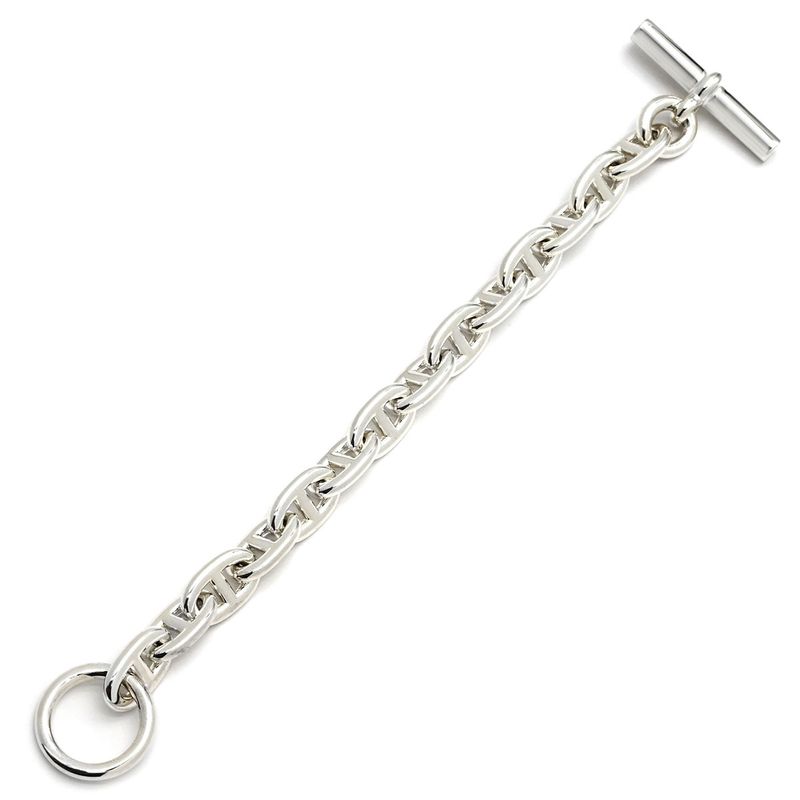 Hermes Bracelet Chaine D'ancre MM Silver 925 14 Frames Star Ring — view 3