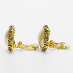 Chanel Earrings Coco Mark Metal Faux Pearl Gold Plated Accessories 94 P — view 3