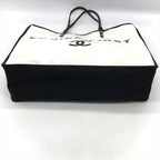 Chanel CC Logo First Canvas Tote White with Whistle — view 4
