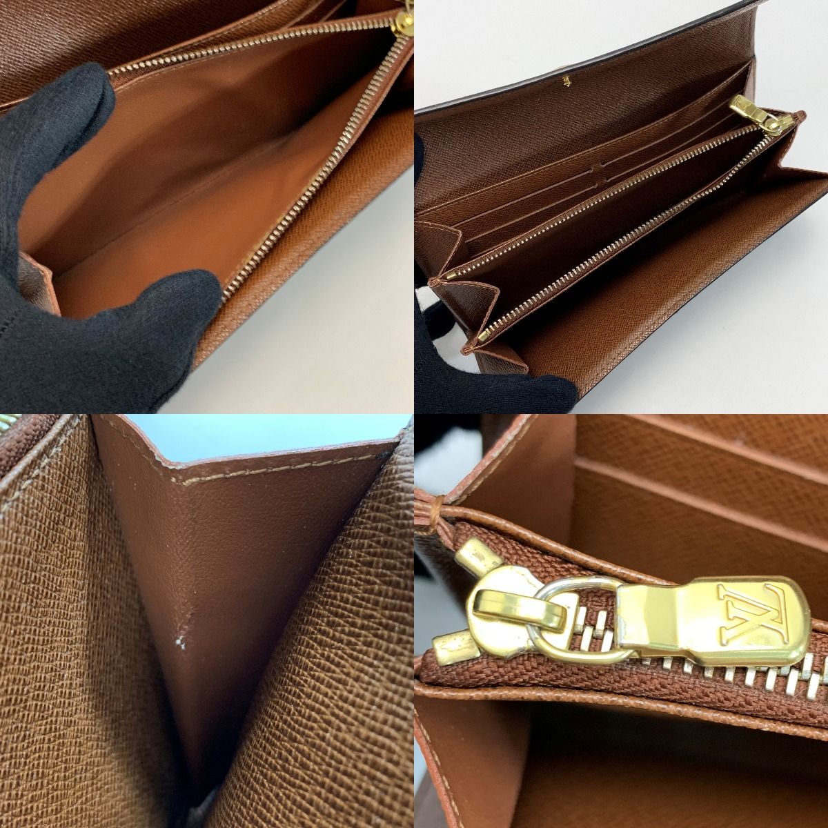 Louis Vuitton Monogram Portefeuille Sarah Bifold Wallet Leather — view 7