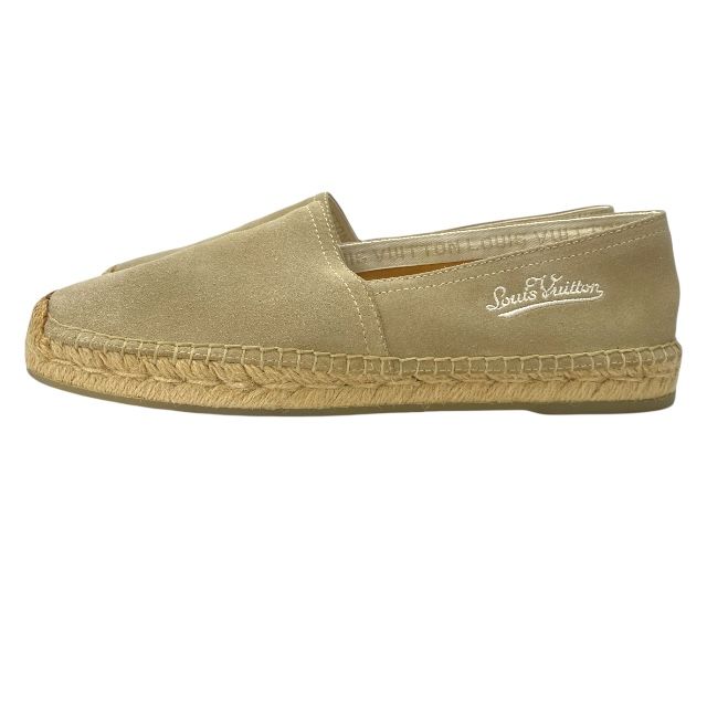 Louis Vuitton Cl1116 Jute Bidar Line Espadrille Slip-on Beige Suede Hemp — view 3