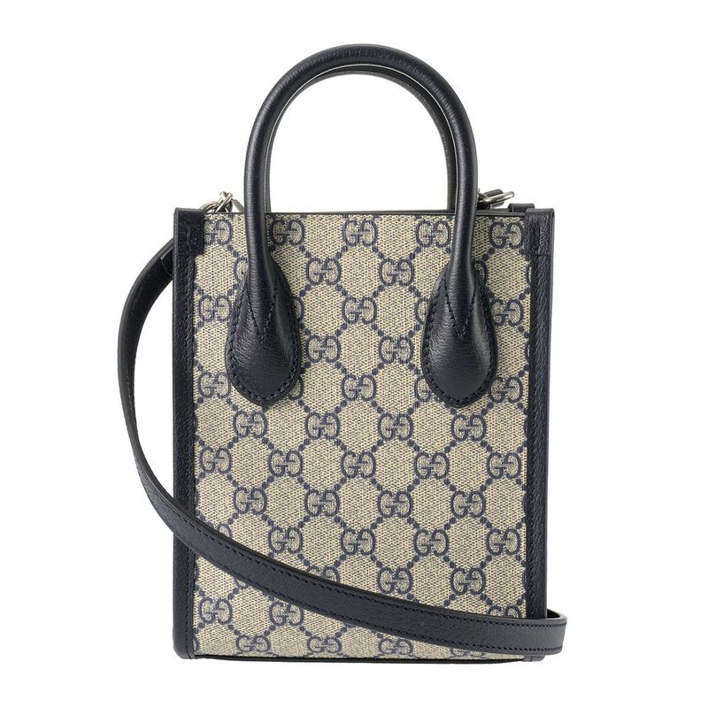 Gucci Shoulder Bag GG Supreme Beige Blue — view 2