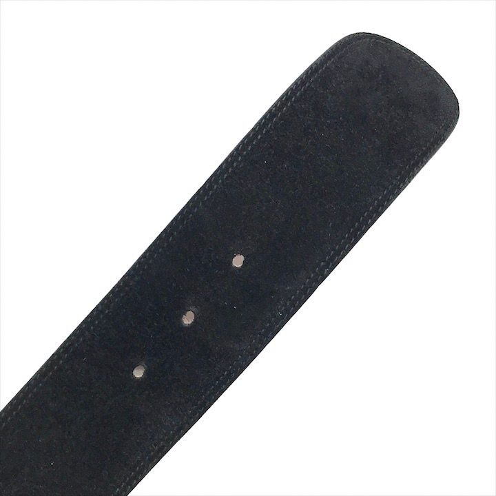 Celine Star Ball Belt 65 Suede Leather Black Gold — view 4