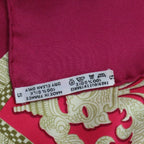 Hermes Knight Carriage Carre 90 LA Presentation Scarf Purple — view 4