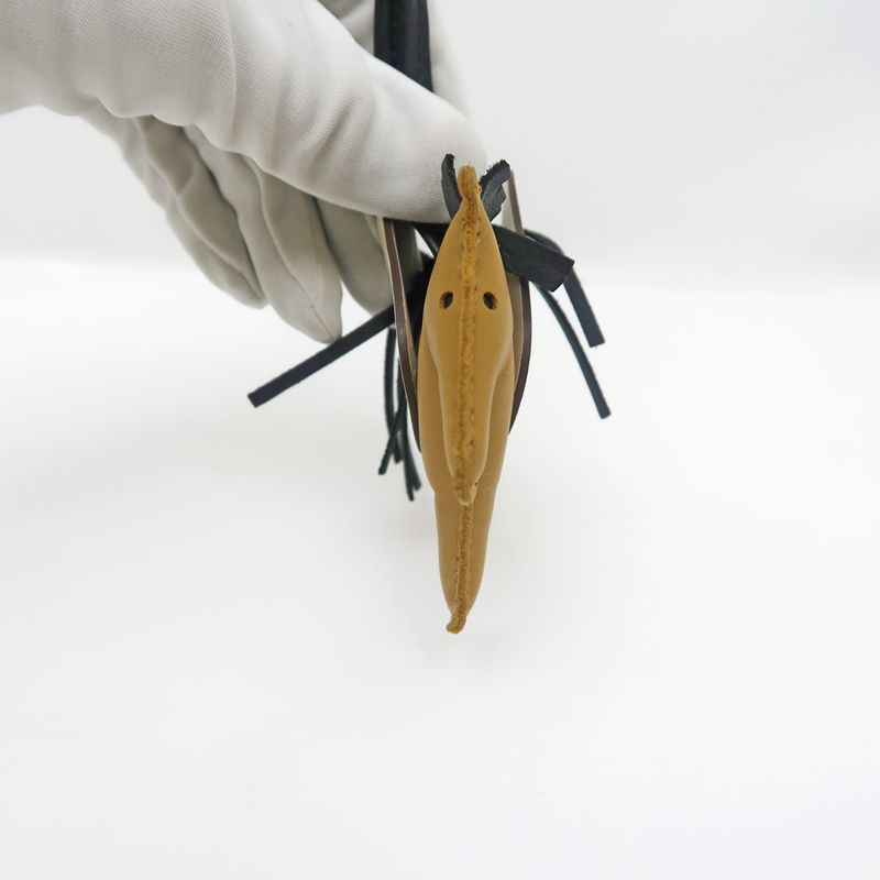 Hermes Pegase Pegasus PM Chai Black Nata Anyo-miro Brown Bag Charm — view 9