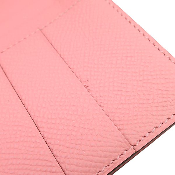Hermes Long Wallet Bearn Souffle Vaux Epson Rose Confetti Gold Hardware Bifold — view 9