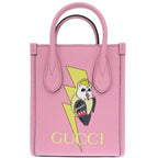 Gucci Bananya Collaboration Leather 2-way Handbag Pink 0727 — view 2