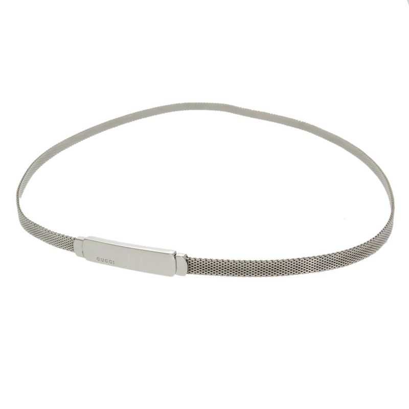 Gucci Plate Belt Metal Silver 0218 — view 3
