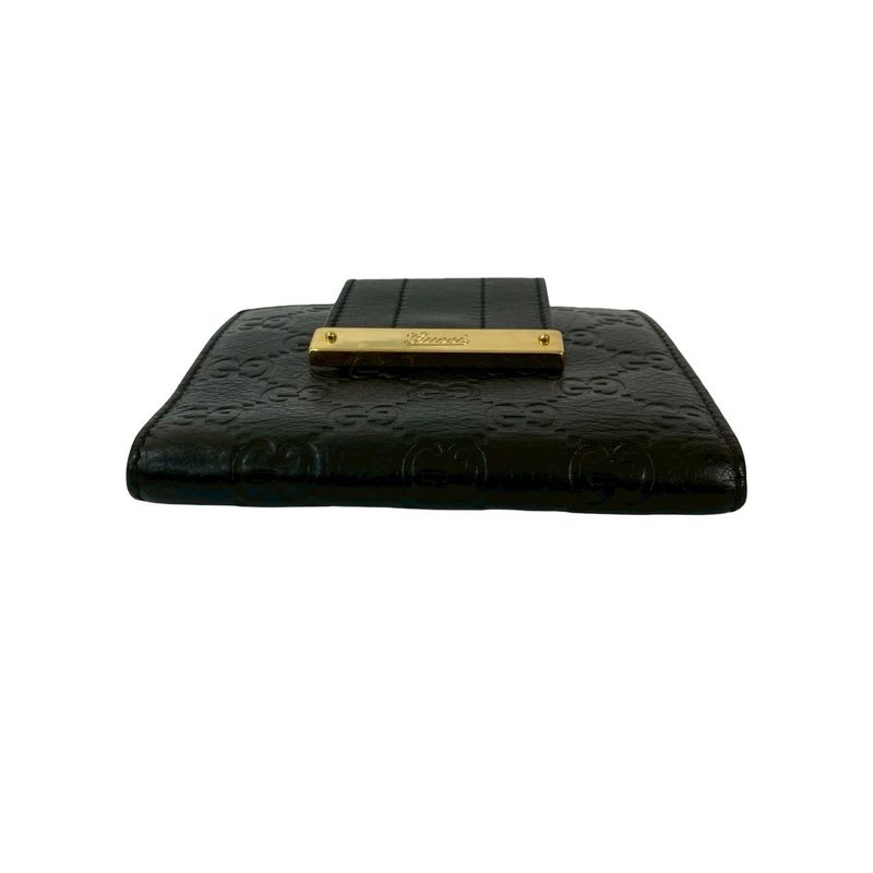 Gucci Guccissima GG Pattern Logo Hardware Plate Leather Bifold — view 6