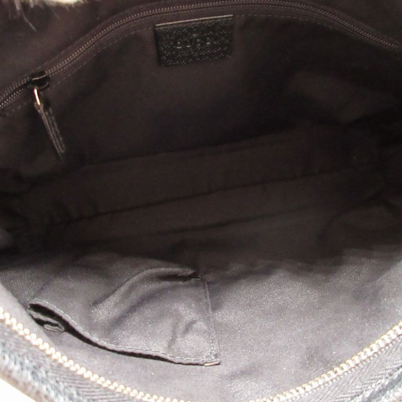 Gucci Abby GG Canvas Leather Hobo Black Shoulder Bag 1650 — view 4