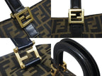 Fendi Tote Bag Zucca Pattern Canvas Brown Gold — view 6