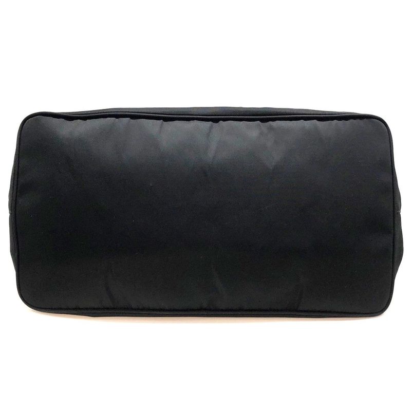 Prada Nylon Tote Handbag Triangle Plate Logo A4 Compartment Black Men — view 8