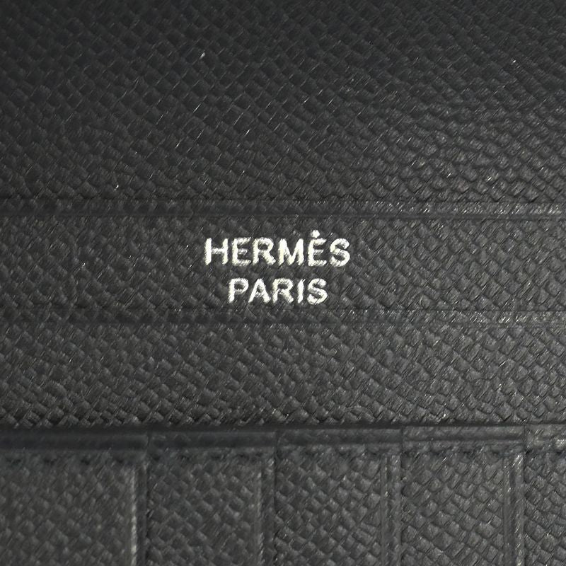 Hermes Bearn Compact Bifold Wallet Monochrome So Black Vo Madame — view 7