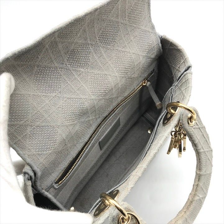 Dior Lady Delight Cannage 2-Way Bag Gray — view 8