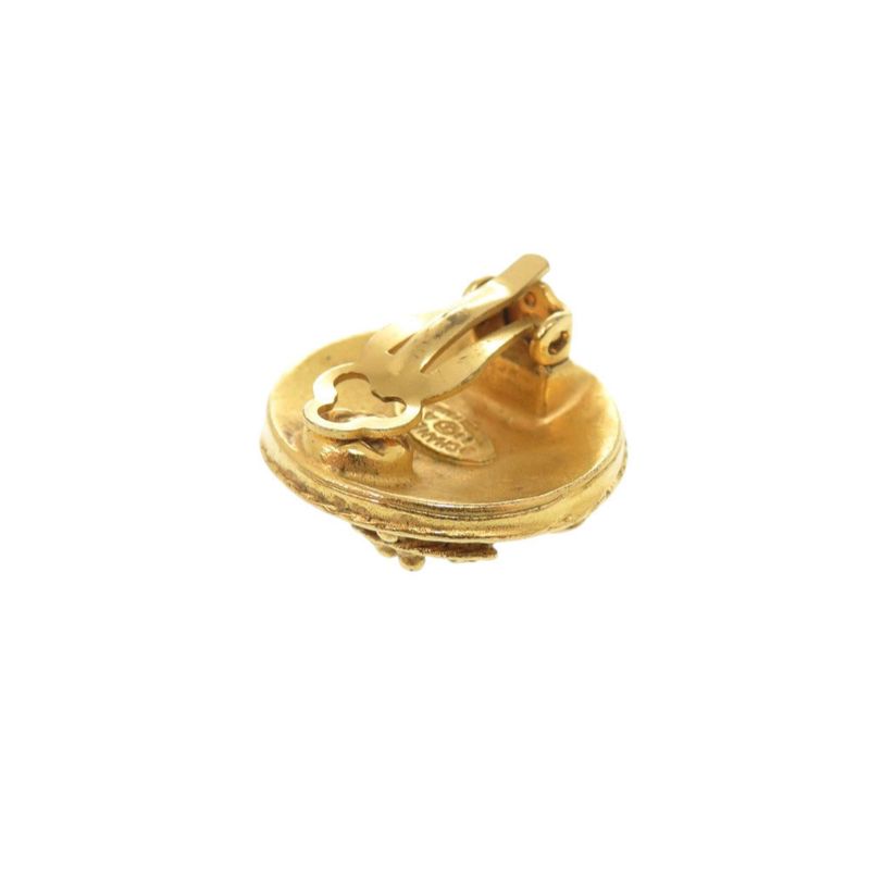 Chanel Coco Mark Metal Gold Earrings 0079 — view 9