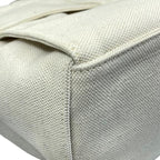 Bottega Veneta Arco Tote Handbag Intrecciato Canvas Leather White Black — view 4