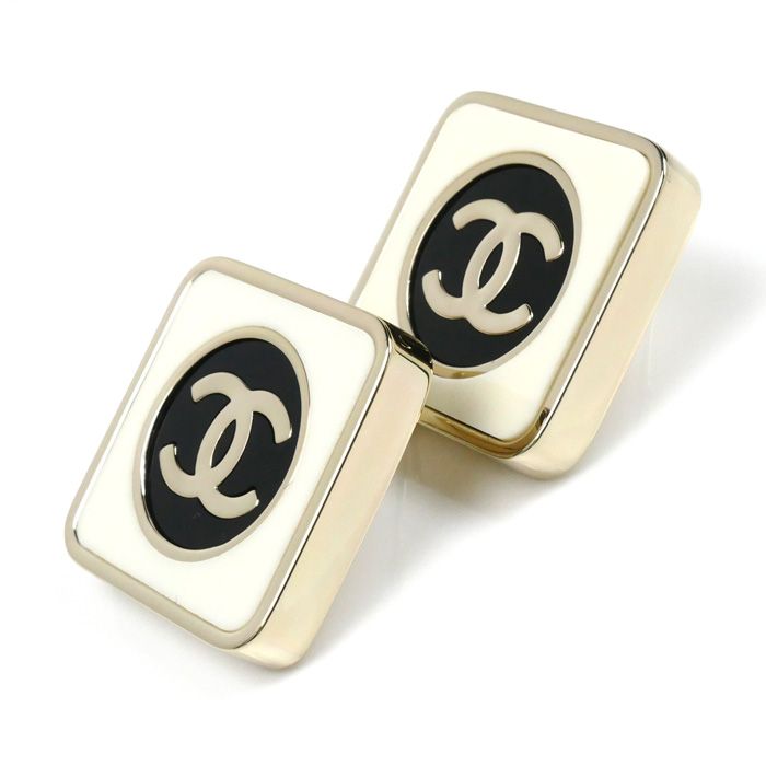 Chanel Metal Coco Mark Square Earrings Ab9777 — view 4