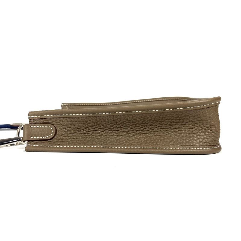 Hermes Shoulder Bag Evelyne TPM Amazon Long Taurillon Clemence Etoupes Grayish — view 3